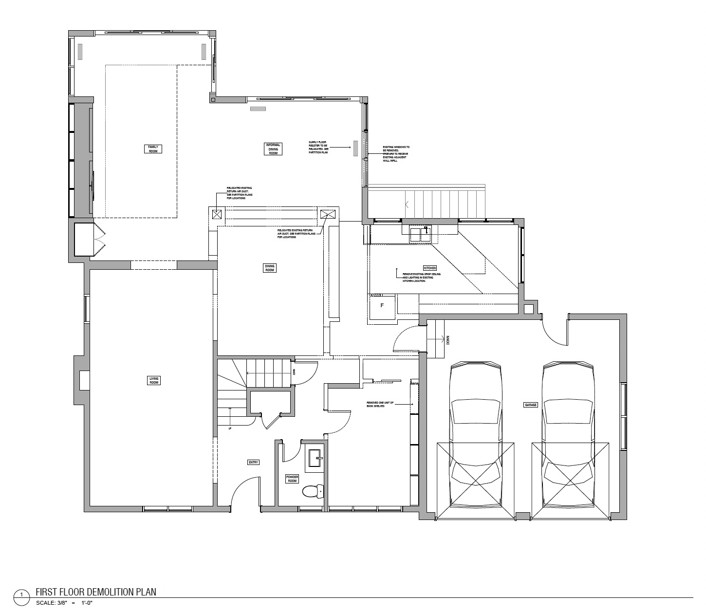 First floor demolition plan